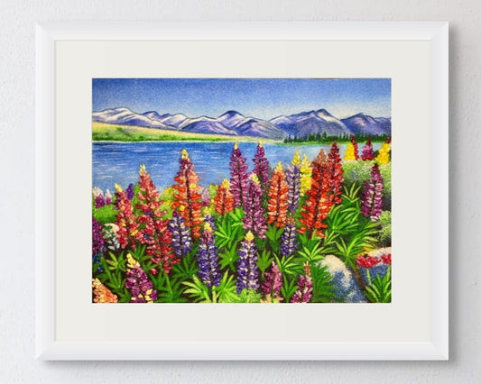 Lupines and the Lake